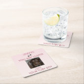 Loved Pet Photo Mom Keepsake スクエアペーパーコースター (インサイチュ)