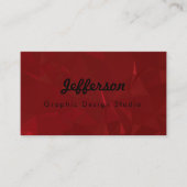 LoveGeo抽象芸術ジオメトリデザイン – クリムゾンストーン 名刺 (正面)