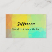 LoveGeo抽象芸術ジオメトリデザイン – 虹のハート 名刺 (正面)