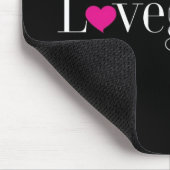 Lovegevityのロゴの黒のマウスパッド マウスパッド (コーナー)