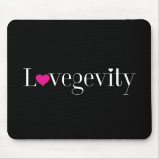 Lovegevityのロゴの黒のマウスパッド マウスパッド