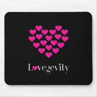 Lovegevityブラックマウスパッド マウスパッド