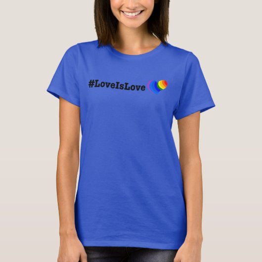 #LoveIsLoveハッシュタグtシャツ Tシャツ (正面)