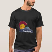 Loveland Colorado With Flag Themed Scenery Tシャツ (正面)