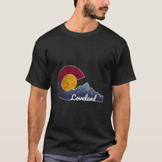 Loveland Colorado With Flag Themed Scenery Tシャツ