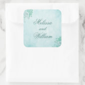 Lovelyな青い花 スクエアシール (バッグ)