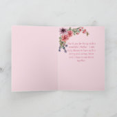  lovelyピンクとラベンダーの母の日カード カード (内部)