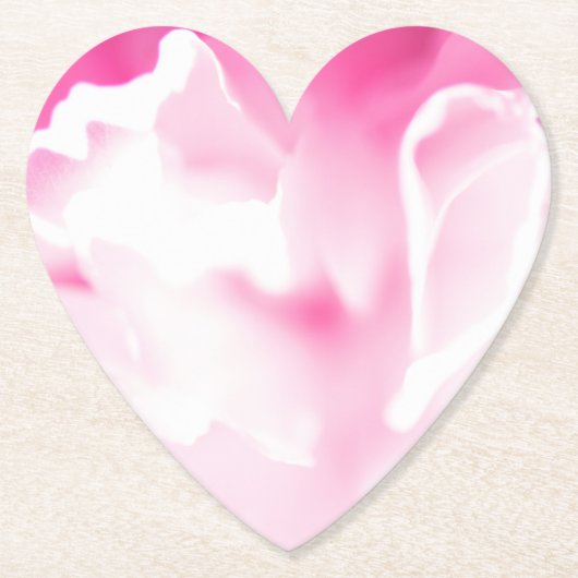 Lovelyピンクの花柄プリント紙コースター ペーパーコースター (正面)