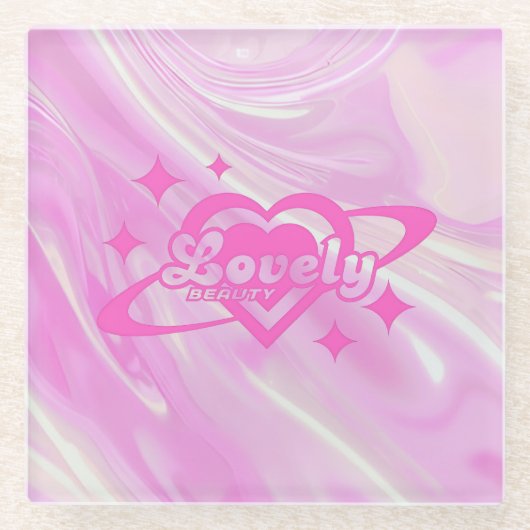 Lovely ガラスコースター (正面)