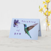 Lovely 考える's of You Hummingbird Card カード (黄色い花)
