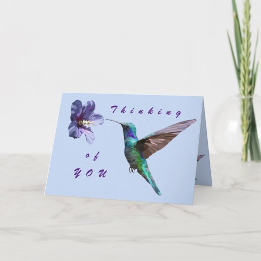 Lovely 考える's of You Hummingbird Card カード (正面)