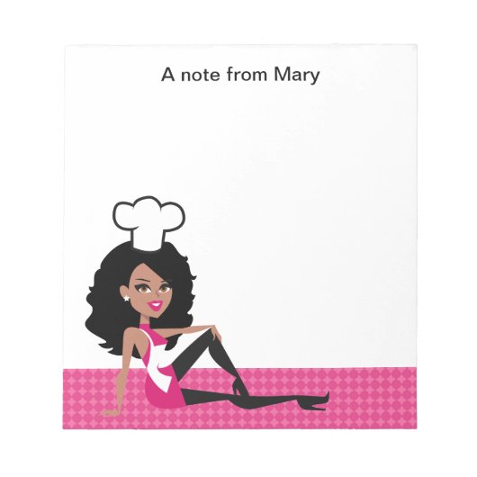 Lovely African American Girl Notepad ノートパッド (正面)