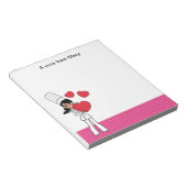 Lovely African American Girl Notepad ノートパッド (アングル)