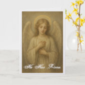 Lovely Angel Easter Greeting Card カード (黄色い花)