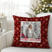 Lovely Angel Red Gold Personalized Custom Christma クッション