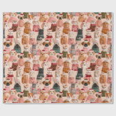 lovely animal design ラッピングペーパー (フラット)