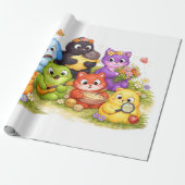 Lovely animal gift wrap ラッピングペーパー (アンロールド)