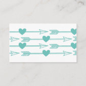 Lovely Arrowsレジストリカード/ティール（緑がかった色）&グレー エンクロージャーカード (裏面)