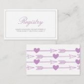 Lovely Arrowsレジストリカード/薄紫とグレー エンクロージャーカード (正面/裏面)
