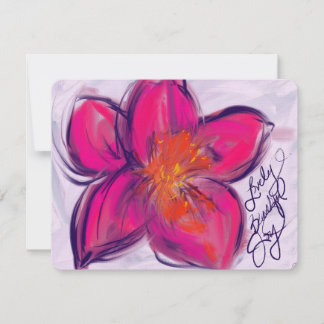 Lovely, Beautiful, Joy Bright Flower Note Card ノートカード