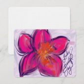 Lovely, Beautiful, Joy Bright Flower Note Card ノートカード (正面/裏面)