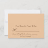 Lovely Beige応答RSVP 出欠カード (裏面)