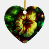 Lovely Blooms on a Valentine's Day Tree セラミックオーナメント (正面)