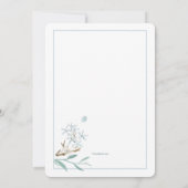 Lovely Blue Floral Invitation 招待状 (裏面)