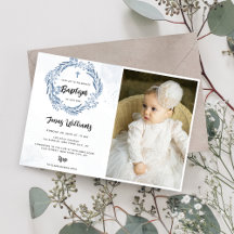 Lovely Blue Florals Baptism Photo