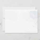 Lovely Blue Florals Baptism Photo Thank You Card 招待状 (裏面)