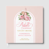 Lovely blush and gold petals prosecco guest book ゲストブック (正面)