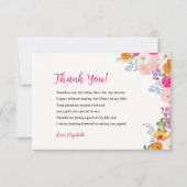 Lovely Bohemian Meadow Bridal Shower サンキューカード (正面)
