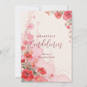 Lovely Botanical Colorful Soft Red Shades Sympathy (正面)