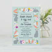 Lovely Bunnies Carrots Easter Brunch & Egg Hunt 招待状 (スタンド正面)