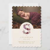 Lovely Bunny Floral S Initial Gold Glitter Newborn (正面)