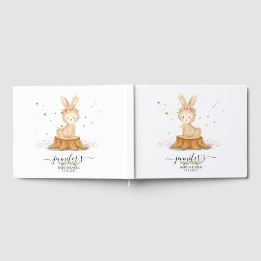 Lovely Bunny Rabbit wildlife farm forest ゲストブック (全面)