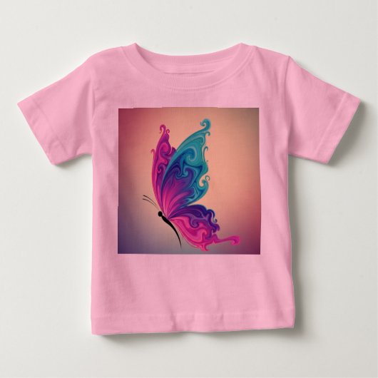 Lovely Butterfly ベビーTシャツ (正面)