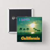 「Lovely California 1」ボタン 缶バッジ (正面&裏面)