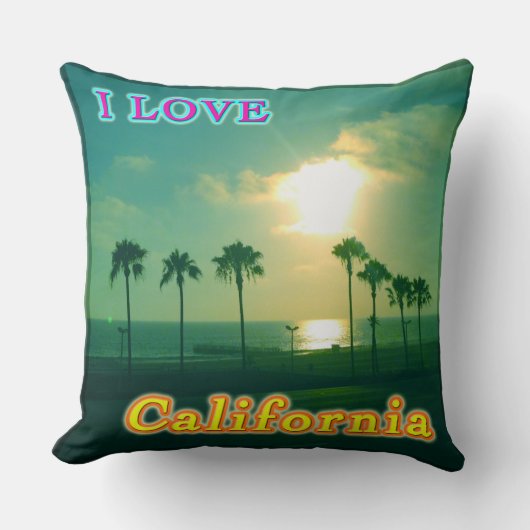 "Lovely California 1"枕 クッション (正面)
