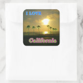 「Lovely California 2」ステッカー スクエアシール (バッグ)