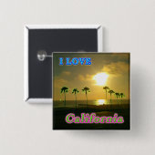 「Lovely California 2」ボタン 缶バッジ (正面&裏面)