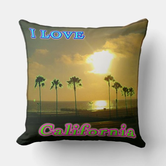 "Lovely California 2"枕 クッション (正面)