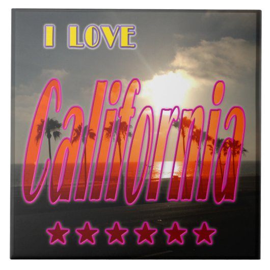 "Lovely California 3"タイル タイル (正面)