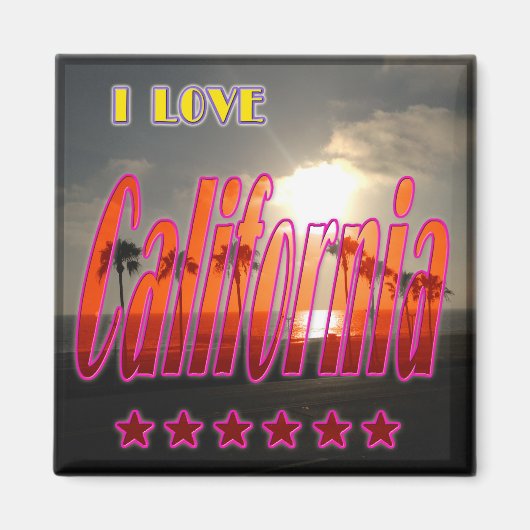"Lovely California 3"マグネット マグネット (正面)