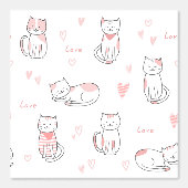 Lovely Cat Pattern for Your Kid Room 壁紙 (正面)