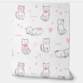 Lovely Cat Pattern for Your Kid Room 壁紙 (ほどく)