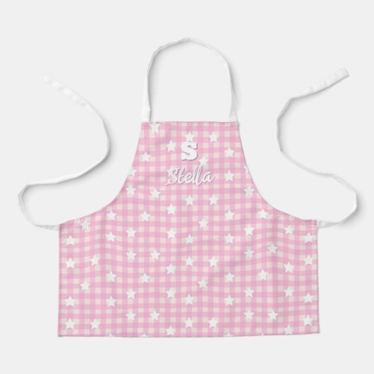 Lovely chef apron. Children's aprons with name エプロン (正面)