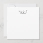 Lovely Chic Calligraphy Couple Names Wedding Card (正面)