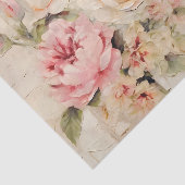 Lovely Collage of Painted Florals on Paper Layers 薄葉紙 (詳細)