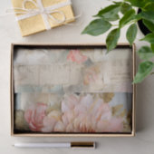 Lovely Collage with Painted Florals on Torn Paper 薄葉紙 (ギフト)